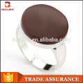Alibaba shop supply high quality simple design men fashion jewelry antique copper ring with brown stone